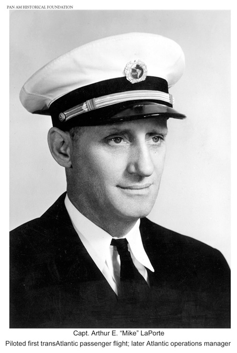 1940 photo of Pan Am Captain Arthur E. Mike LaPorte