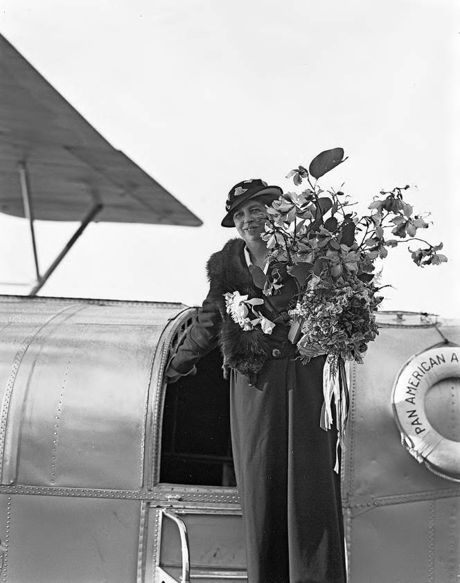 First Lady Eleanor Roosevelt ready to embark Pan Am clipper to Puerto Rico by Gleason Romer Miami Dade Public Library Special Collections