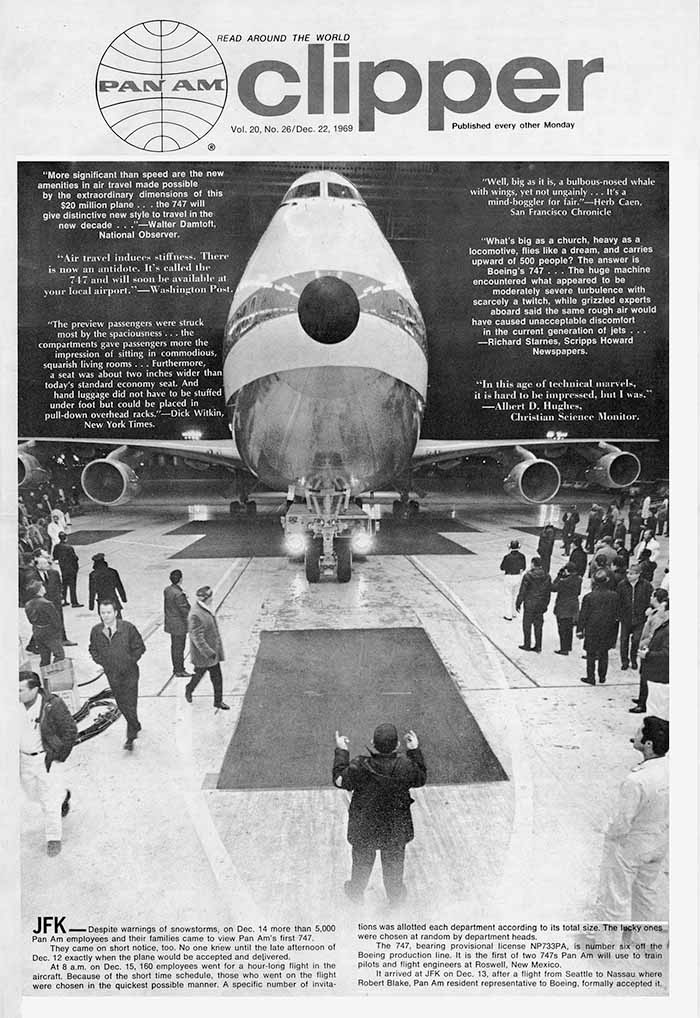 747 100 N733PA UM Spec Coll Clipper 12 1969