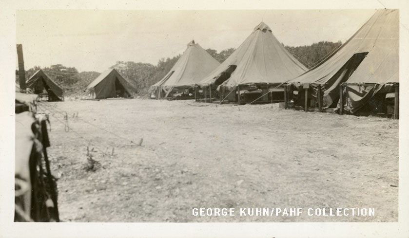  Photo of Wake Tents by George Kuhn, Pan Am construction engineer (Kuhn/PAHF collection).