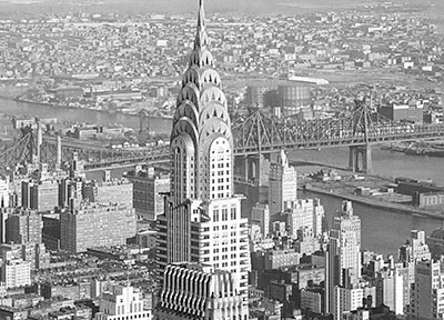 Aerial view of Chrysler Building Gottsho Collection Library of Congress blog
