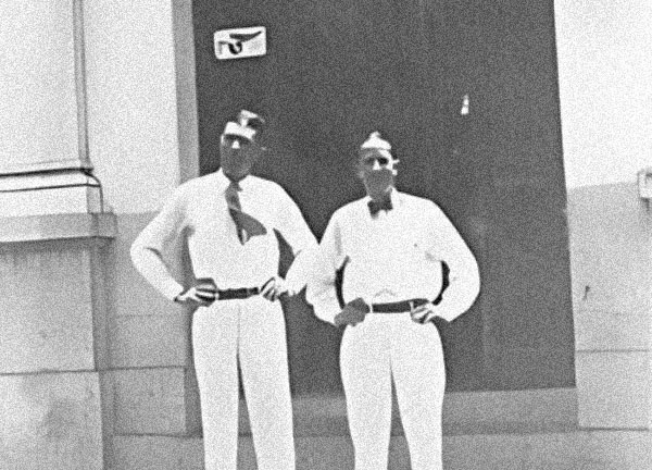 Pan Am Canal Zone album 1930s, photos from Pan Am's early years. Workers in front of the Pan Am office.