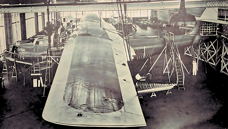 Clipper 7 The  very 1st M-130 Hawaii Clipper under construction at the Martin Factory, Middle River, MD