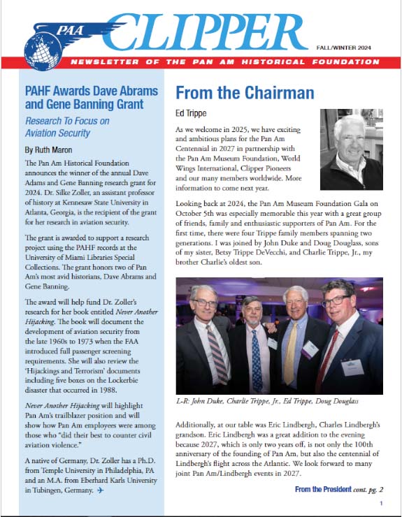 PAHF Clipper Newsletter Summer 2024 Cover Page