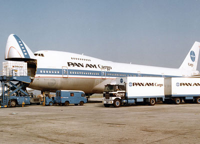Join Pan Am Historical Foundation. Photo: Pan Am Cargo 747 with Pan Am Cargo Trucks courtesy AeroArt International