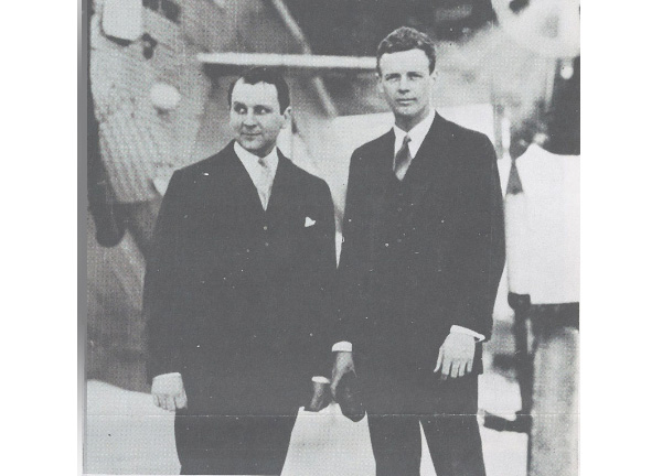 Juan Trippe and Charles Lindbergh at opening of Pan American Field Miami January 1929 (UM Spec Coll photo)