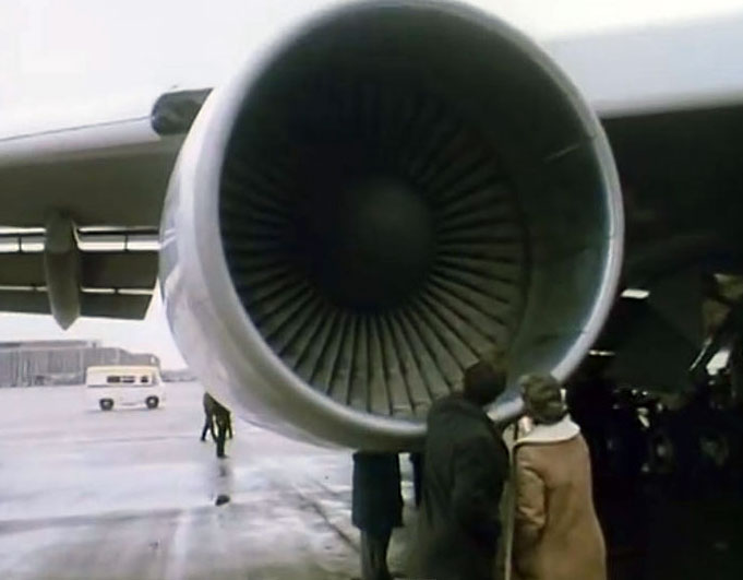 Looking at a Pan Am Jumbo Jet
