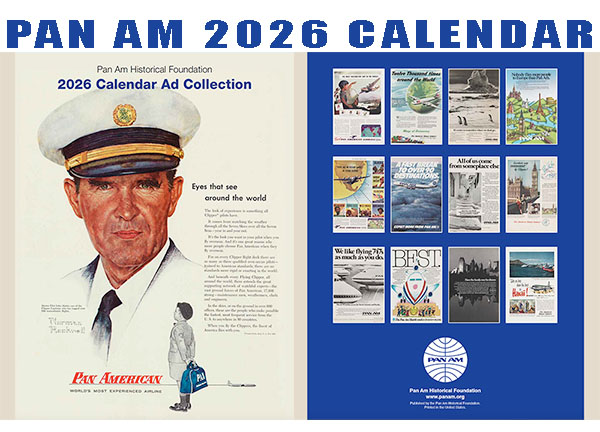Pan Am Historical Foundation 2025 Wall Calendar featuring the Pan Am Ad Collection