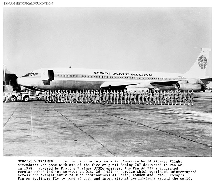 Pan Am 707 and strewardesses Pan Am Historical Foundation collection