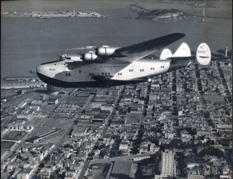 Pan Am Boeing 314 California Clipper Over San Francisco, 1939