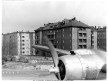 View from a Pan Am Douglas DC-4 aircraft, landing during the Berlin airlift
