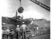 Engine change on Pan Am Boeing 314 clipper, World War Two