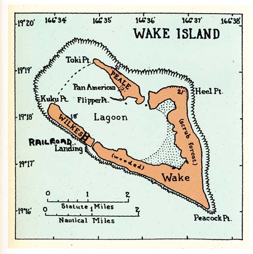 Wake Island map c. 1930s courtesy Jon E. Krupnick